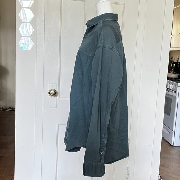 Men's Banana Republic Dark Green XL 100% Cotton Button Up Collared Slim Fit - Picture 7 of 7